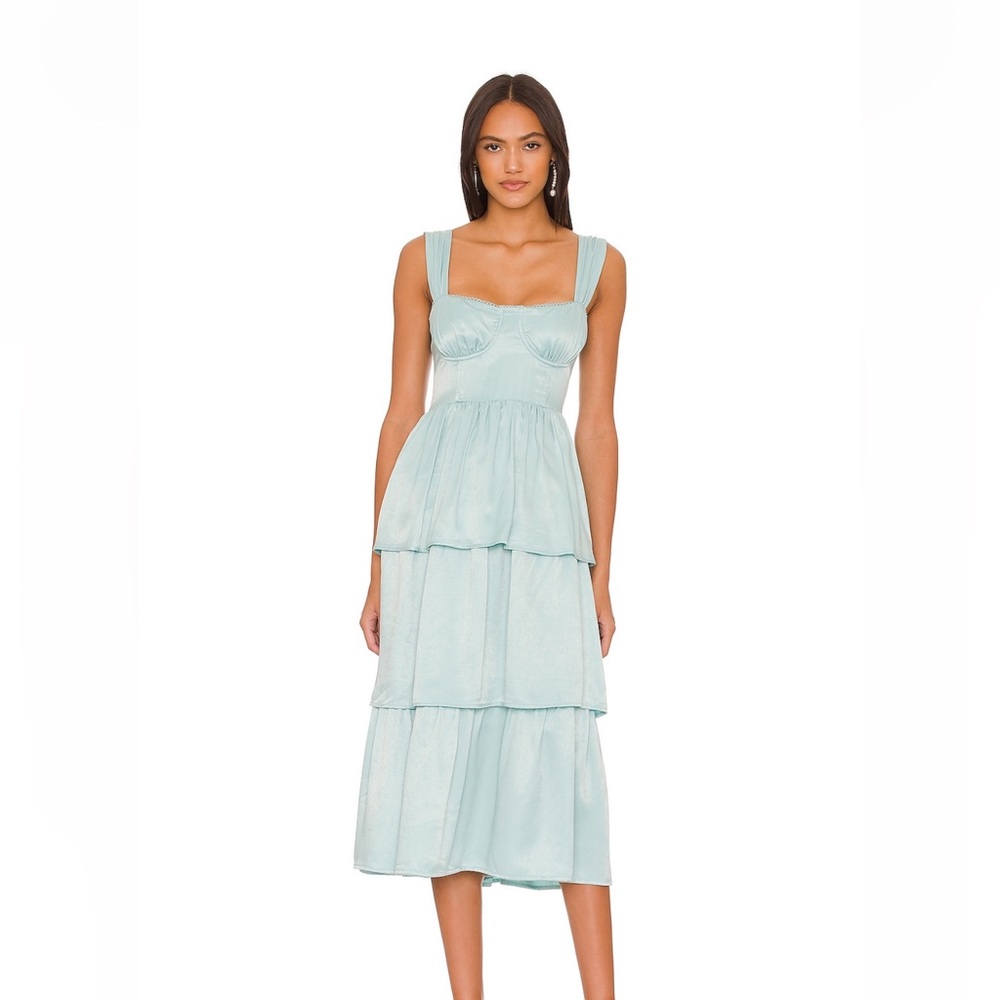 SOLD-WeWoreWhat Corset Midi Dress
